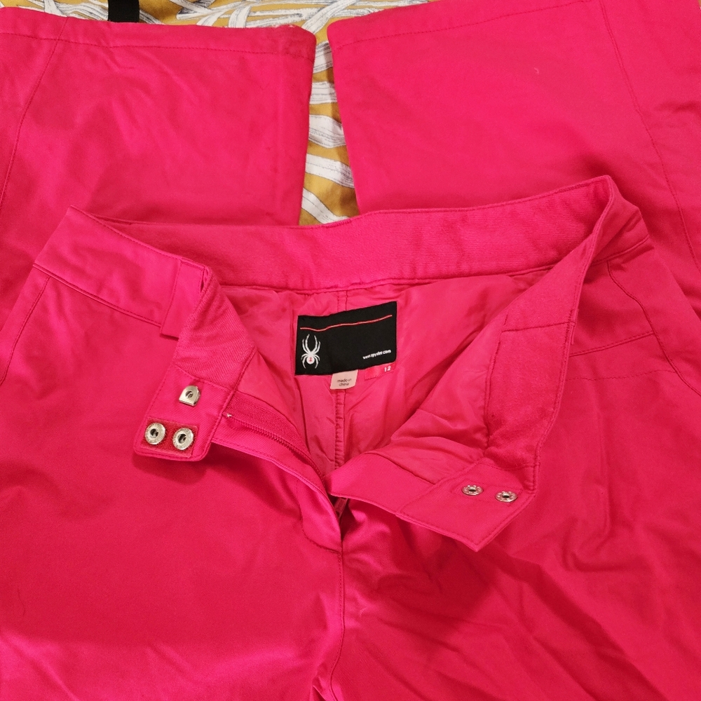 Spyder Hot Pink Flare Leg Snow Ski Pants - Picture 2 of 10